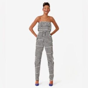 Kate Spade Saturday Geometric‎ Strapless Jumpsuit